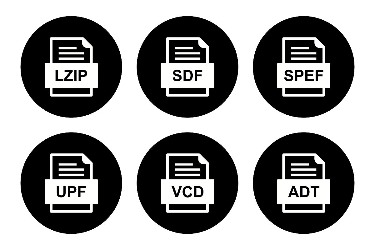 Set Of File Formats Icons example image 1