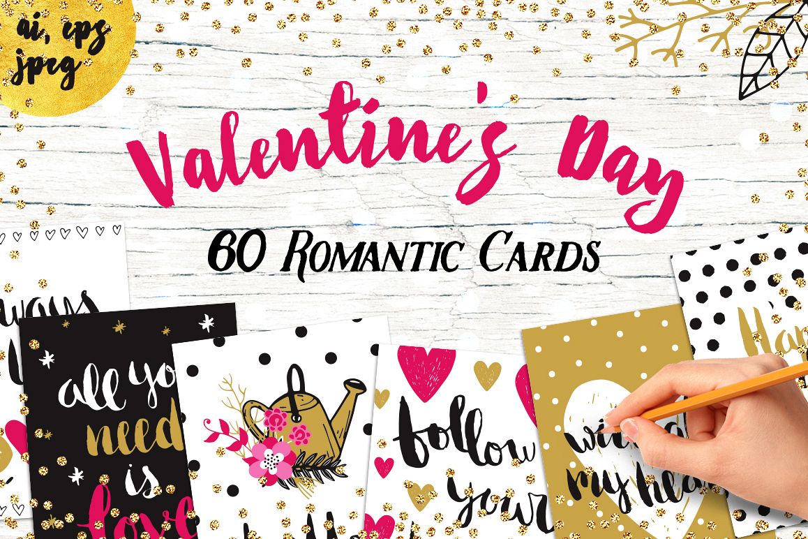 60 Valentine's Day Romantic Cards #1 example image 1
