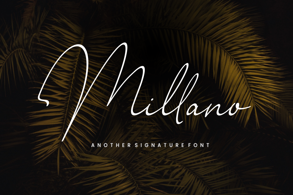 Millano // Signature Font example image 1