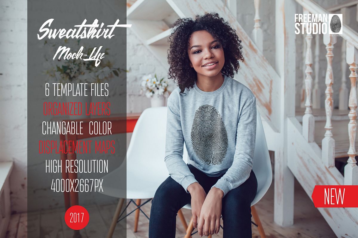 Sweatshirt Mock-Up Vol.5 2017 example image 1