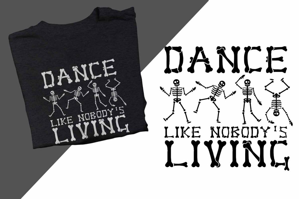 Dance like nobody's living Halloween Printable example image 1