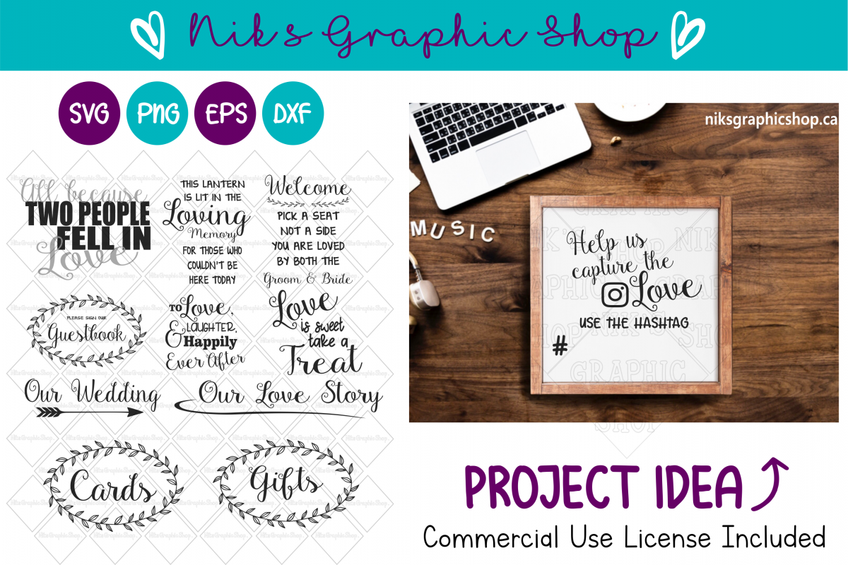 Wedding Sign Svgs, Wedding Svg, Sign Svgs, Love Svgs example image 1