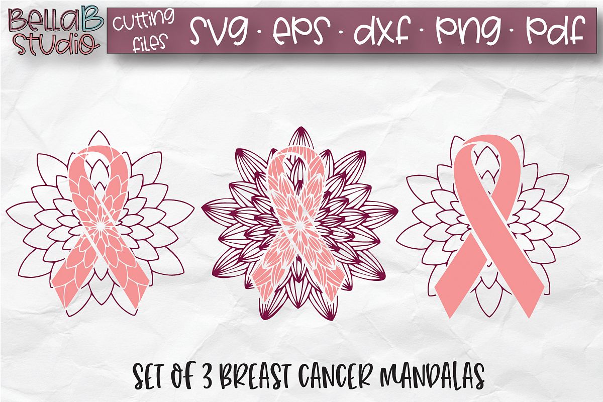 Download Breast Cancer SVG, Mandala SVG File, Pink Ribbon SVG ...