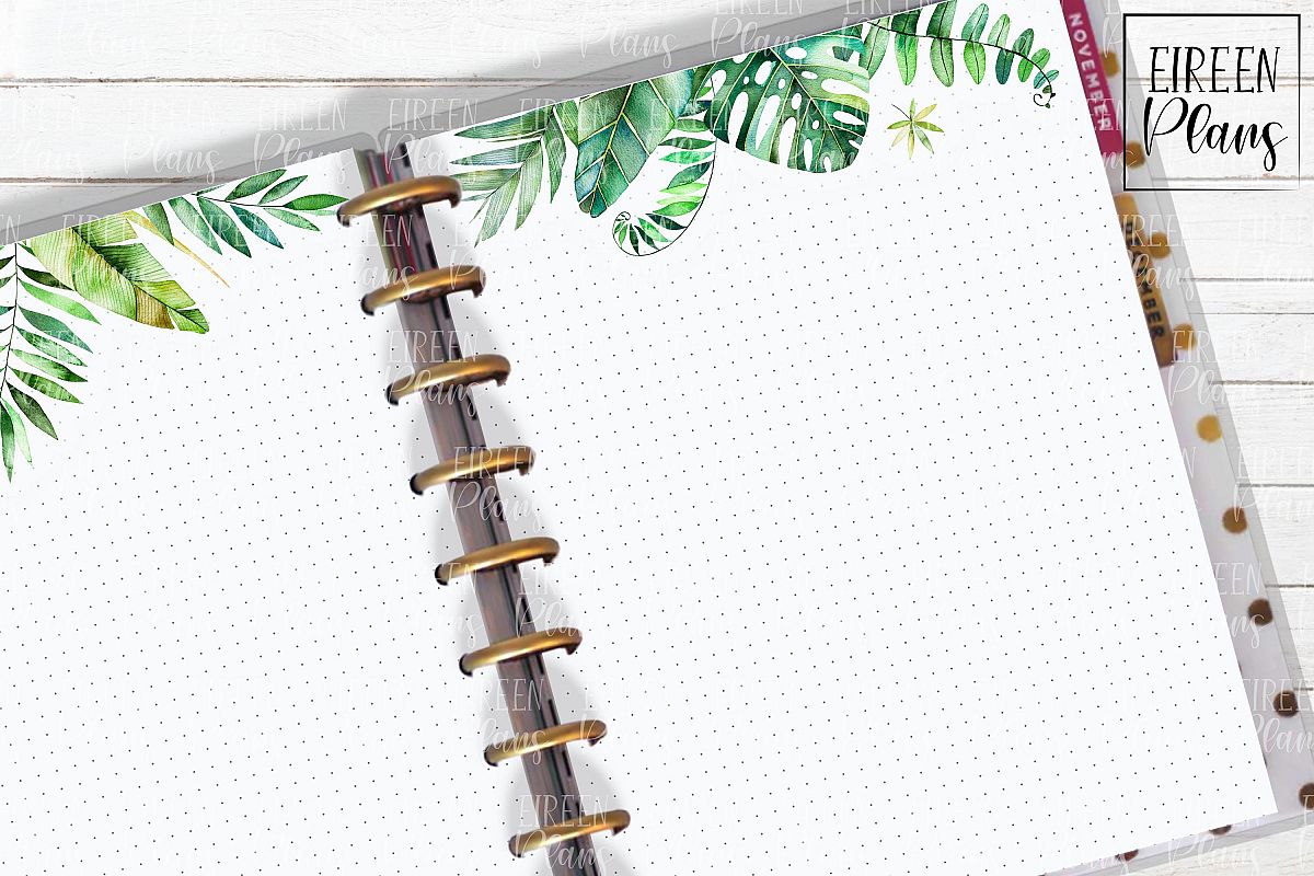 Set of tropical notes for the Classic Happy Planner example image 1