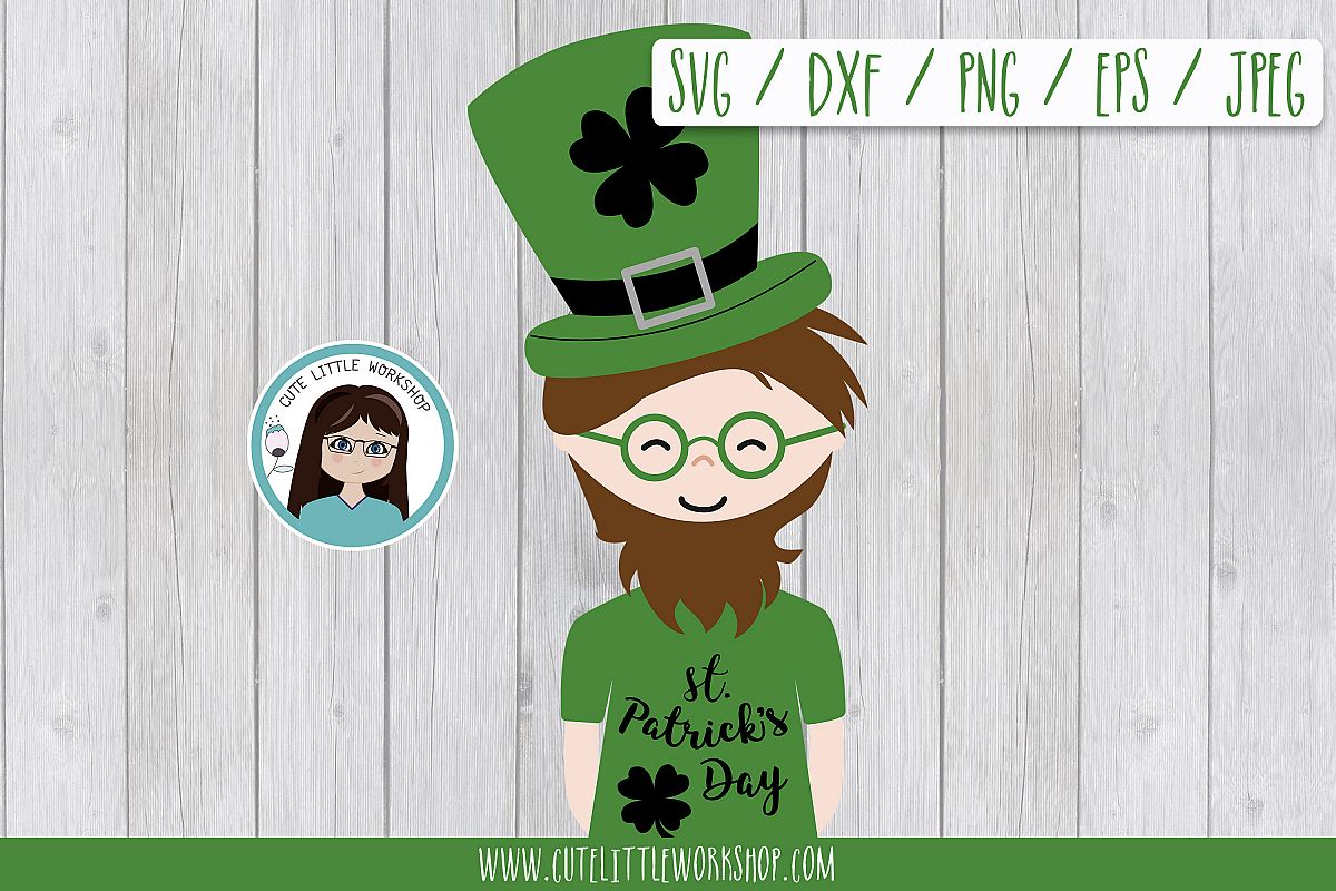 St. patricks's man, leprechaun SVG DXF PNG JPEG EPS example image 1