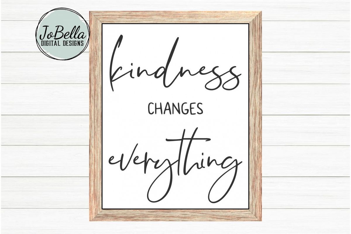 Kindness Changes Everything SVG, Sublimation PNG & Printable example image 1