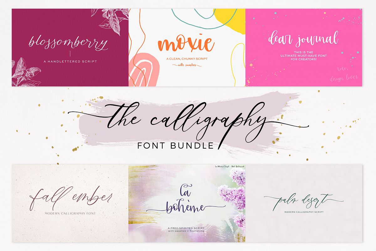 The Chic Calligraphy Font Bundle example image 1