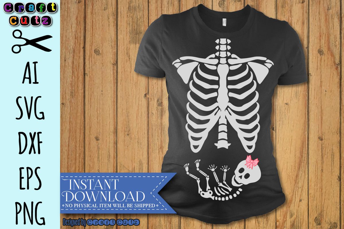 Download Xray Maternity SVG, Baby Skeleton Halloween Maternity SVG