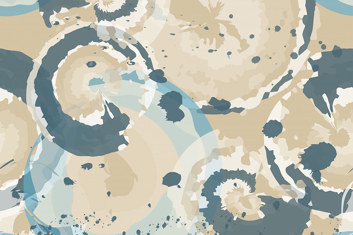 Seamless decorative background with blots and splashes. Vector illustration. Textile rapport. example image 1