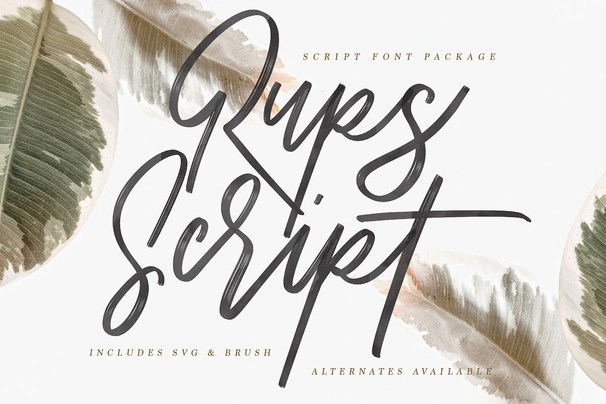 Rups Script - SVG Font example image 1