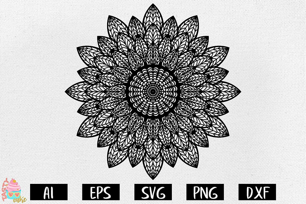 Download Sunflower Mandala SVG - Mandala Cut Files
