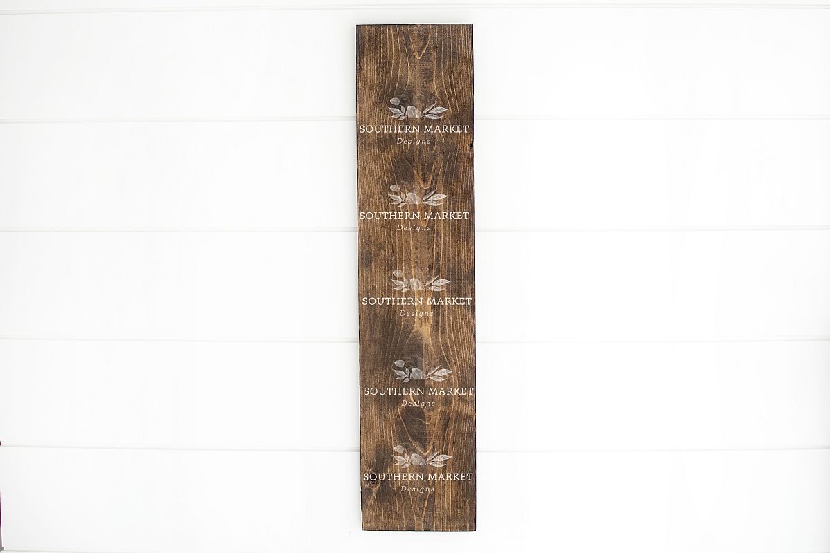 Wood Framed Sign 8x24 Mock Up Photo Stock Photography example image 1