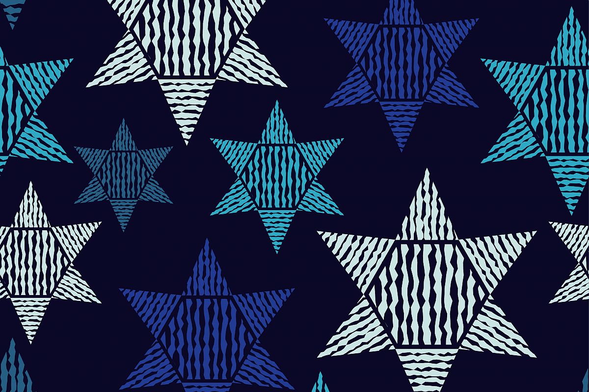Seamless vector background with decorative stars. Vector illustration. Textile rapport. example image 1