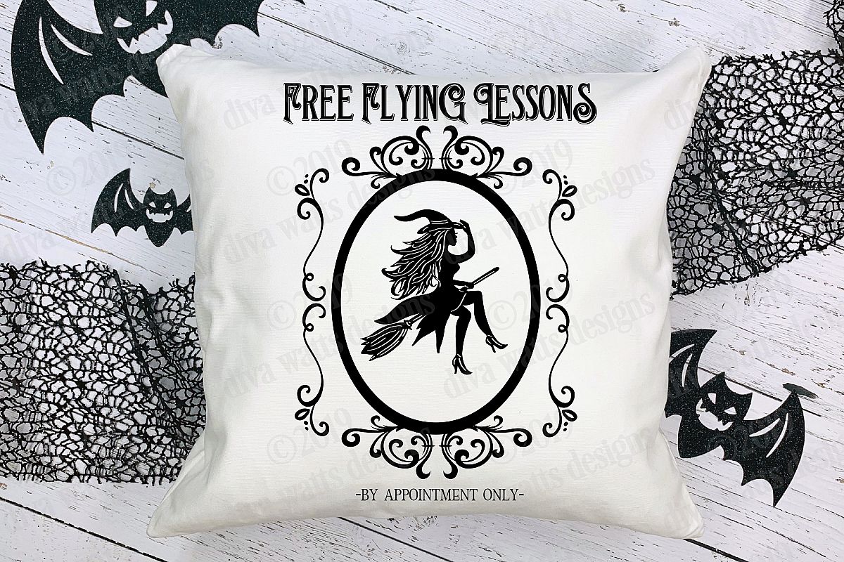 Free Flying Lessons Witch on Broom Cutting File example image 1