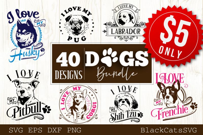 Download Dogs Svg Bundle 40 Designs Yellowimages Mockups