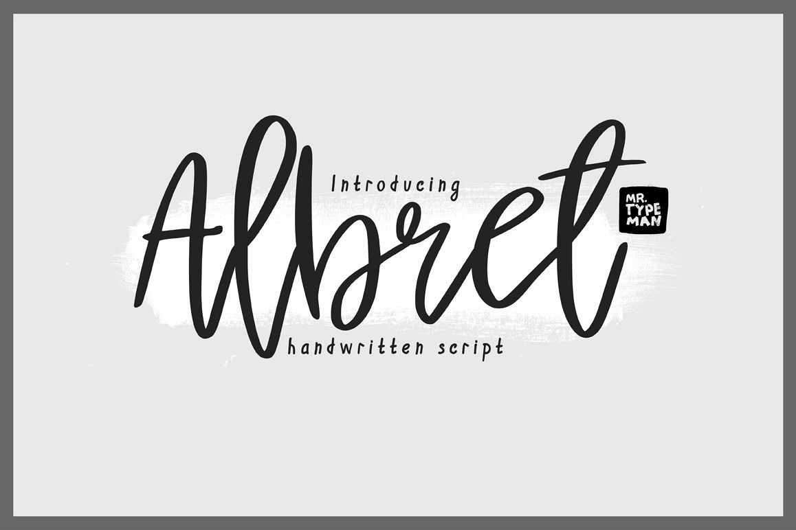 Albret || Multilingual Handwritten Script Font example image 1