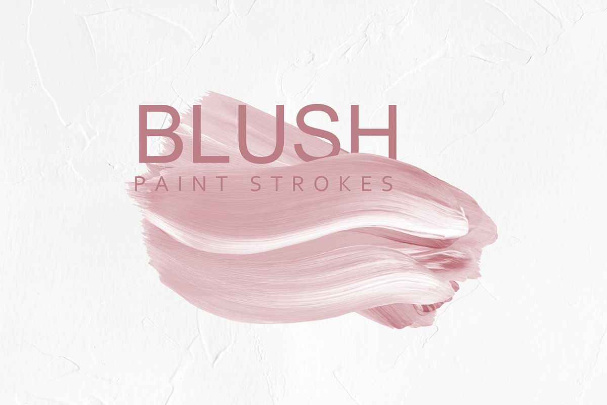 Blush Pink Paint Brush Strokes example image 1