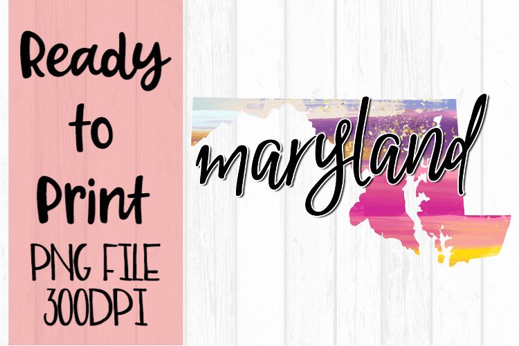 Maryland Painted States Ready to Print example image 1