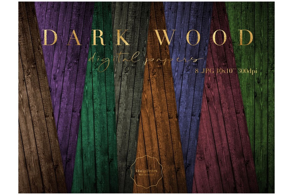Dark Wood Texture Paper example image 1