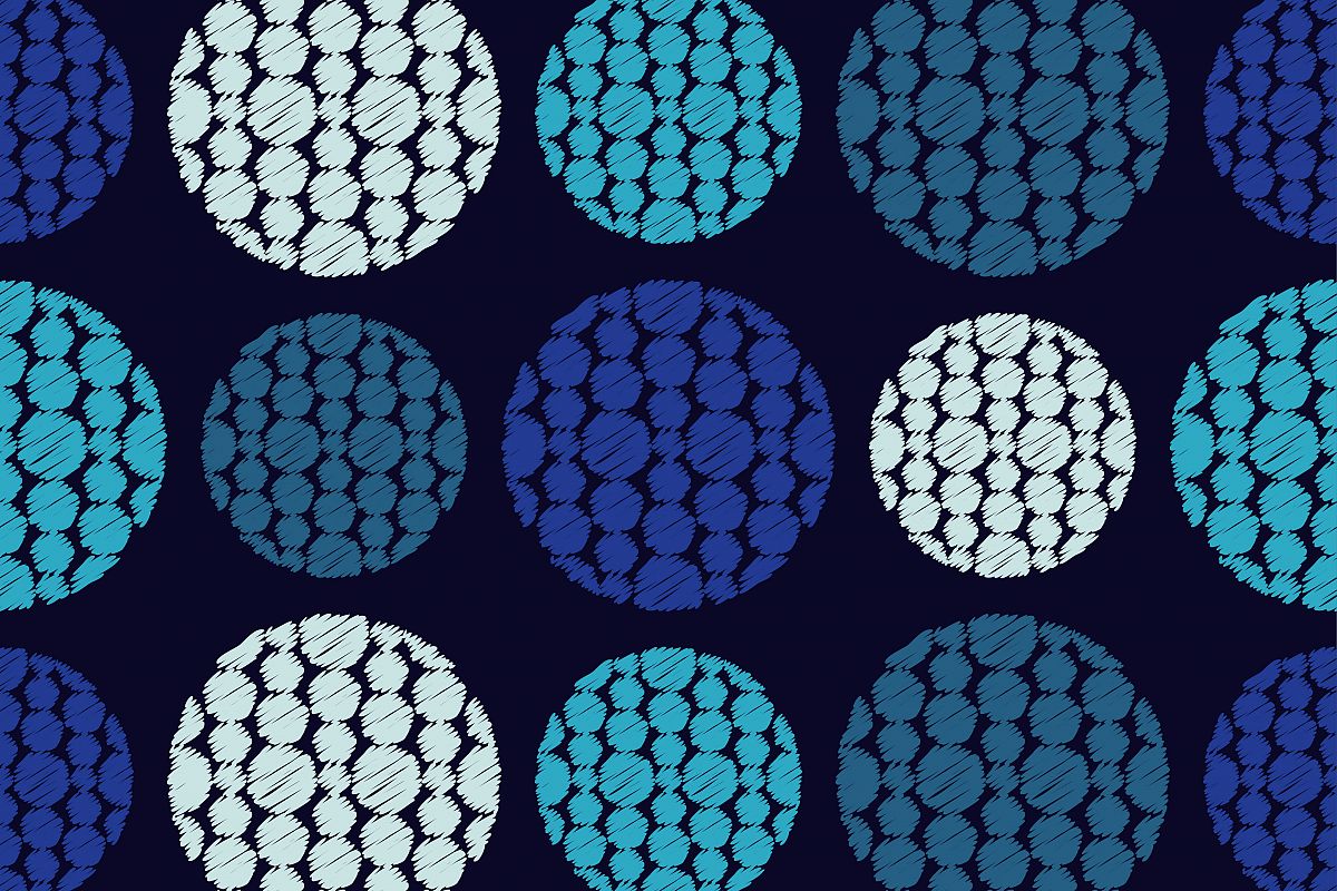 Polka dot seamless pattern. Vector illustration. Textile rapport. example image 1