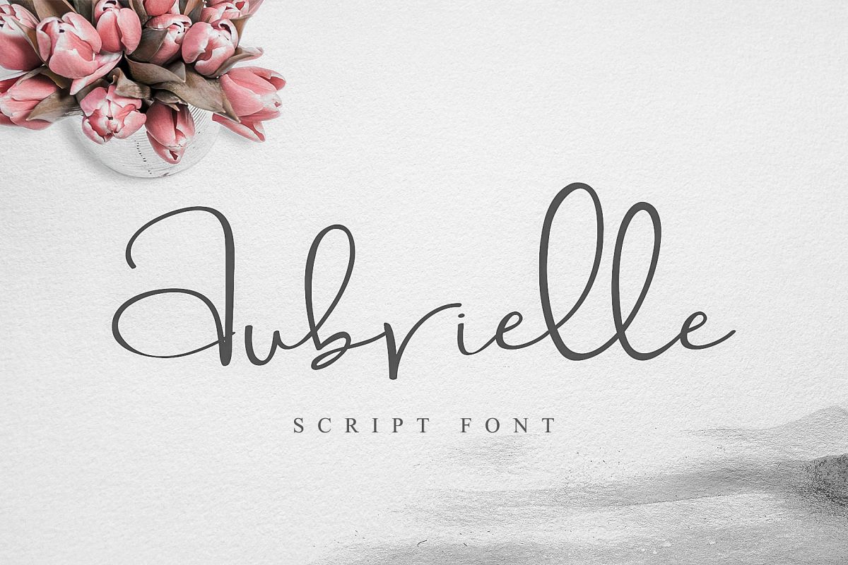 Aubrielle Script Font example image 1