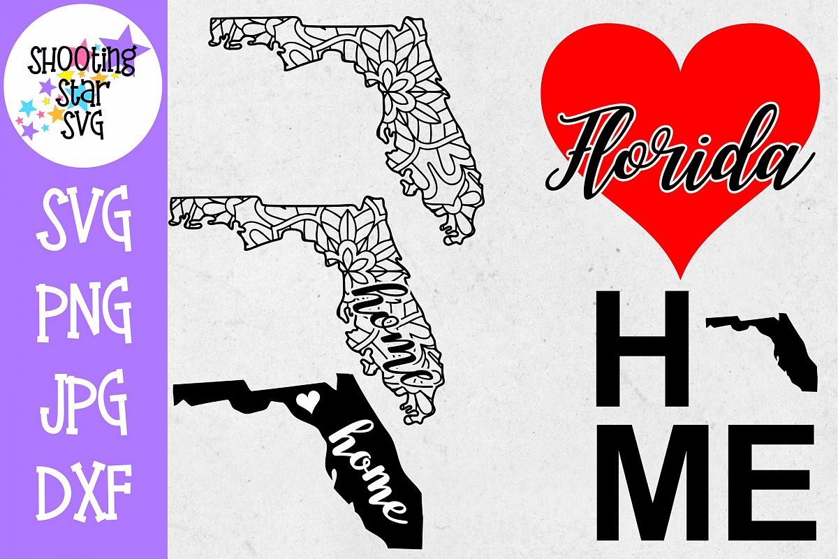 Florida US State SVG Decal Bundle - 50 States SVG example image 1