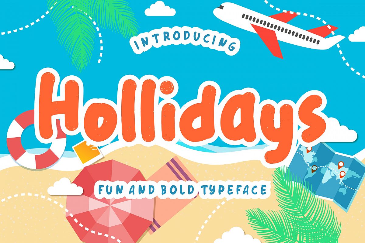 Hollidays Fun Children Typeface example image 1