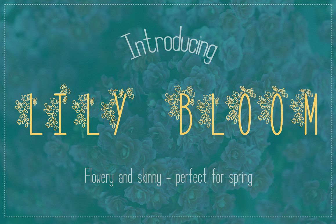 Lily Bloom Flowery Font example image 1