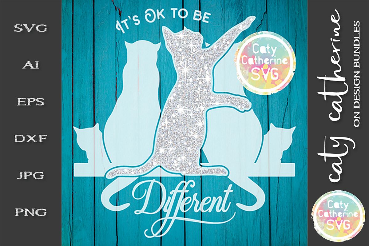 It's Ok To be Different SVG Inspirational Motivational Quote example image 1