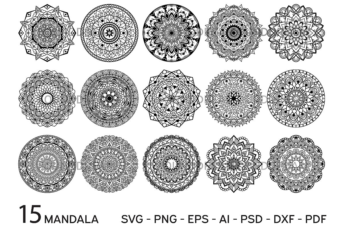 Mandala svg files (181397) | Cut Files | Design Bundles