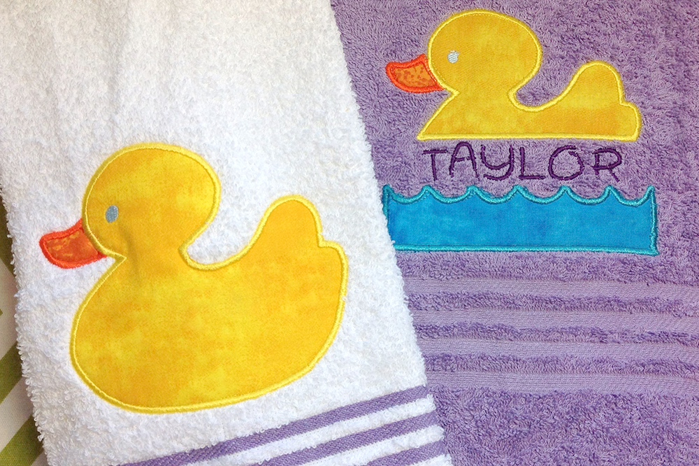 Rubber Duck Applique Embroidery Design Set