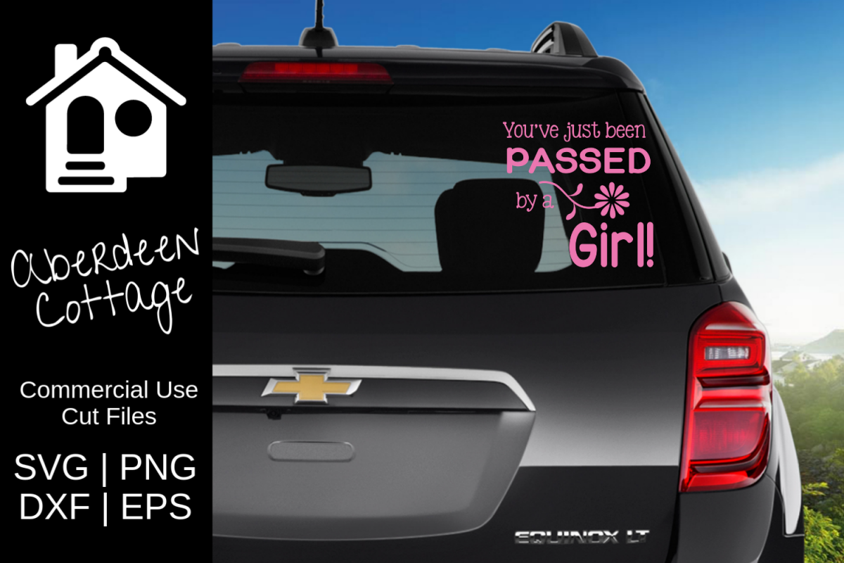 Passed By A Girl Car Decal Design example image 1