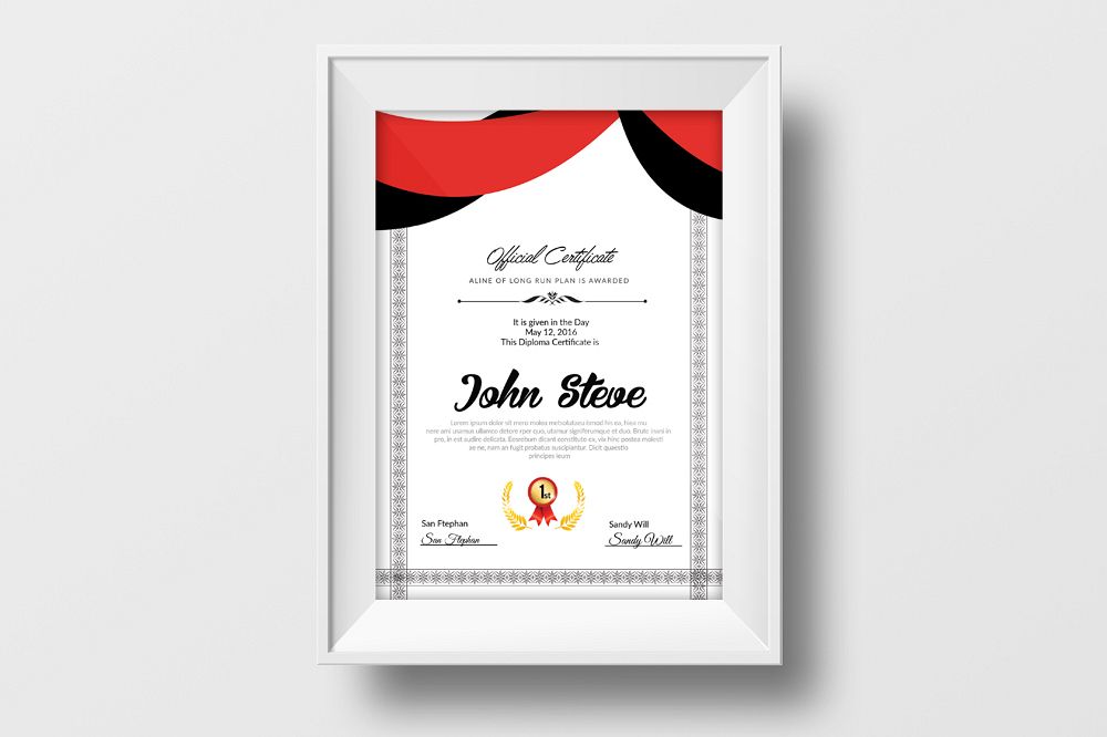 Vertical Certificate Templates example image 1