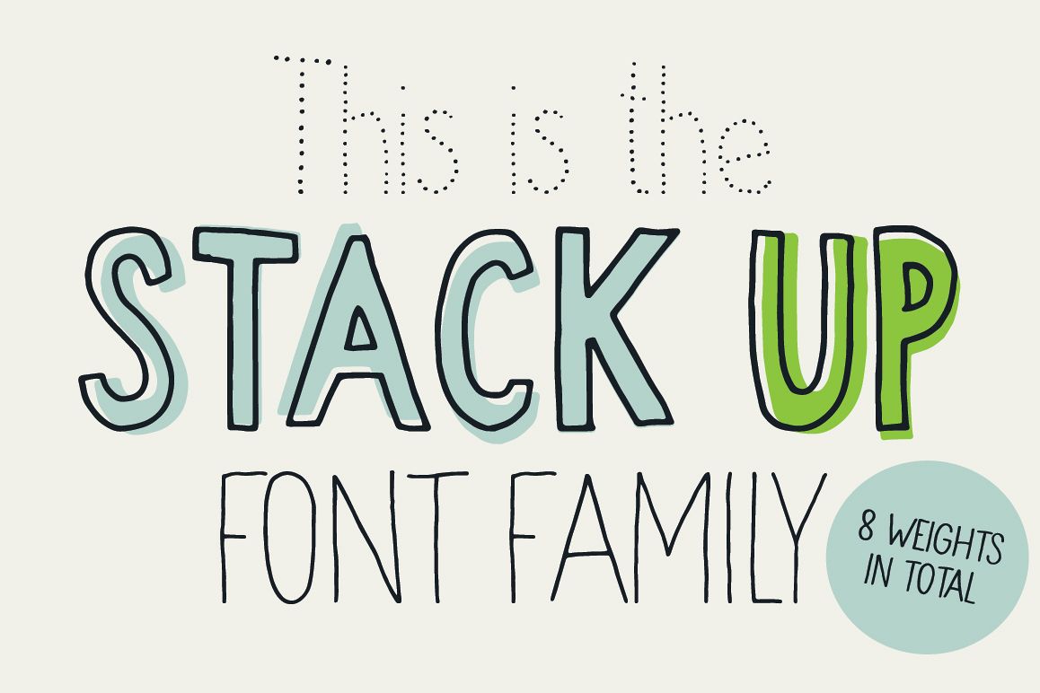 Stack up - The universal font family example image 1