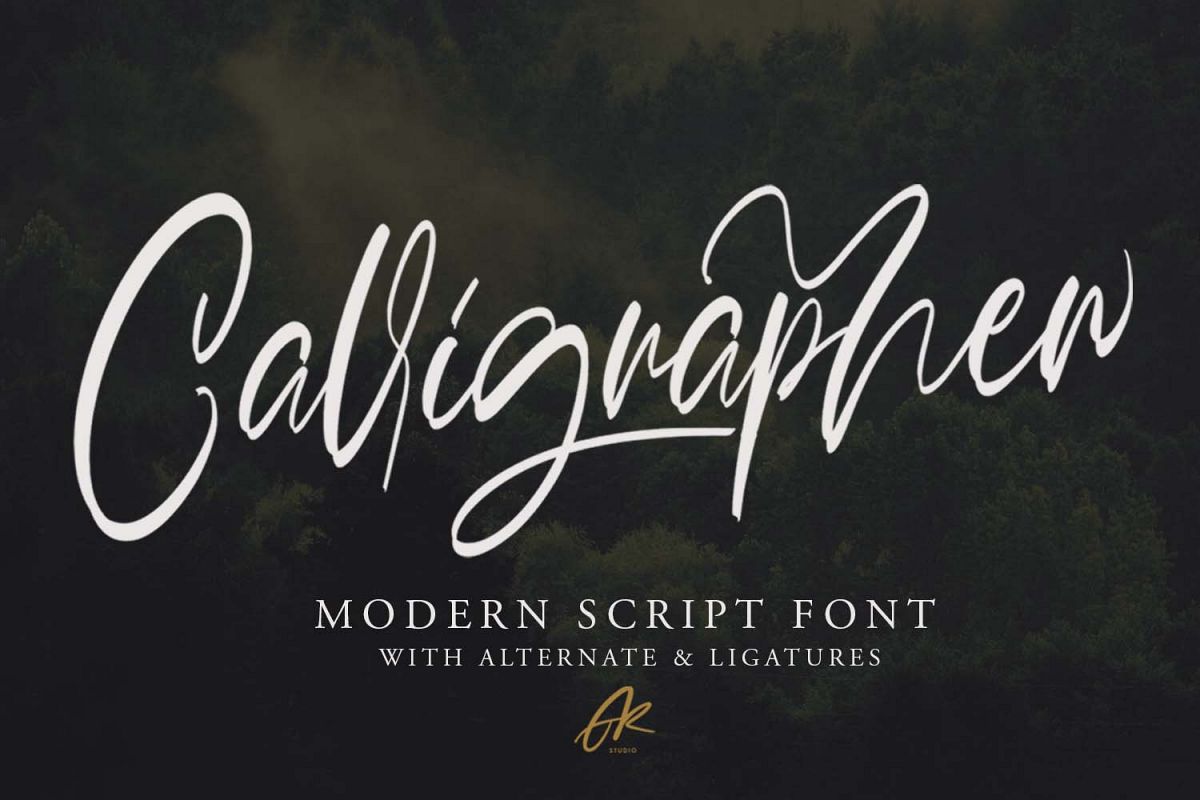 Calligrapher | Modern Script Font example image 1