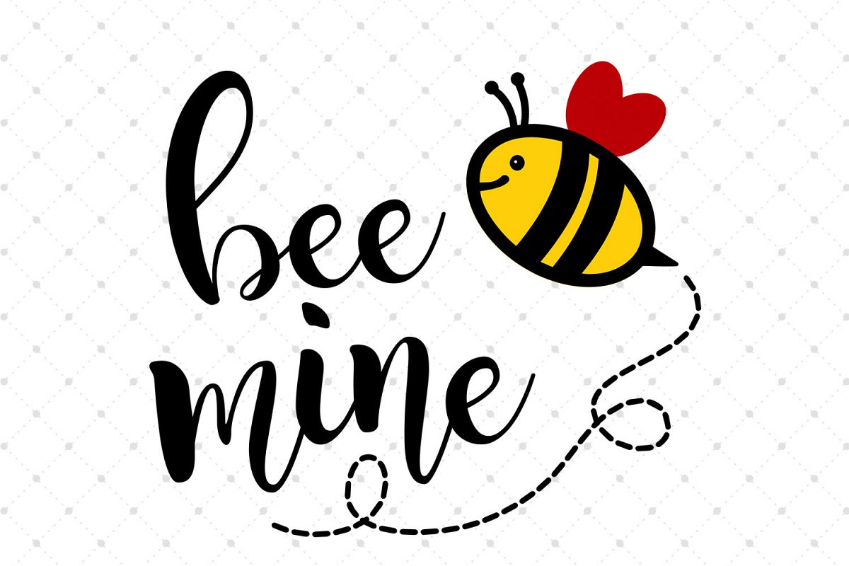 Download Valentines Day Bee Mine SVG Cut Files