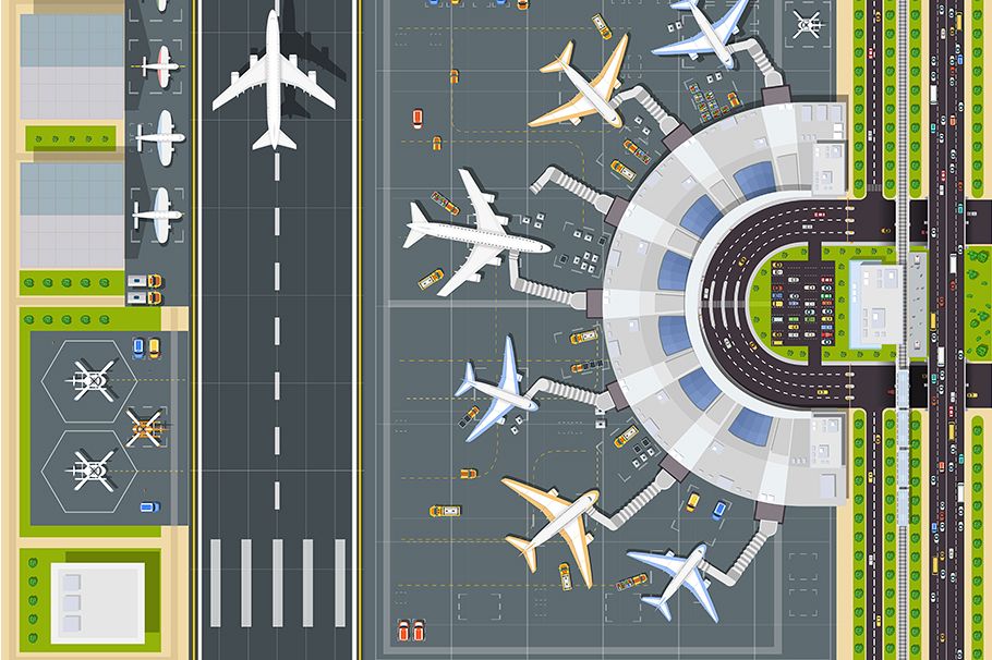Airport top view example image 1