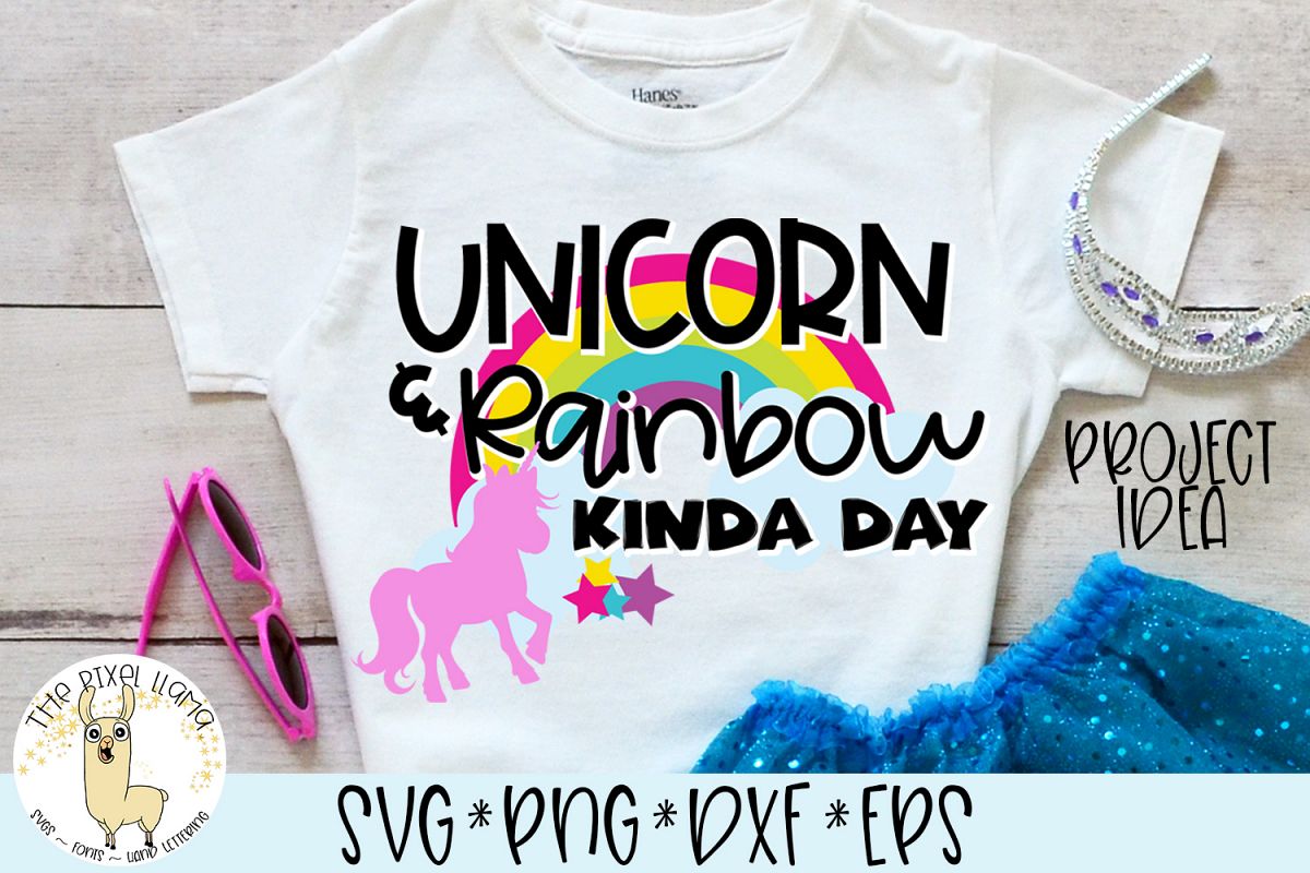 Unicorn Rainbow Kinda Day SVG Cut File example image 1