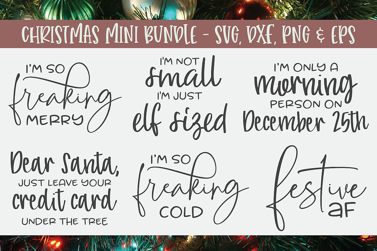Christmas Mini Bundle - 6 Christmas SVG Designs example image 1
