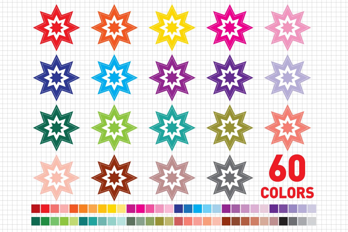 Stars Clipart / Stars graphic and illustrations / Christmas Stars Clipart / Scrapbooking / Card Makig example image 1