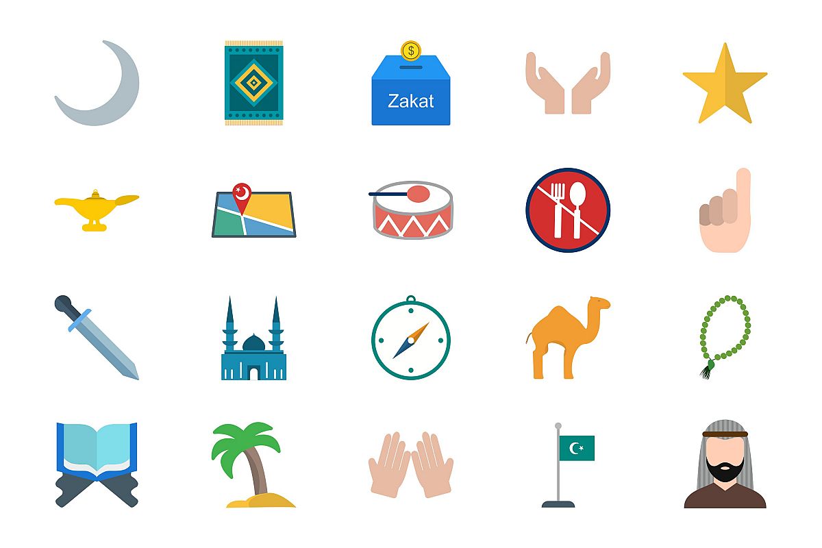 Set Of Ramadan Icons example image 1