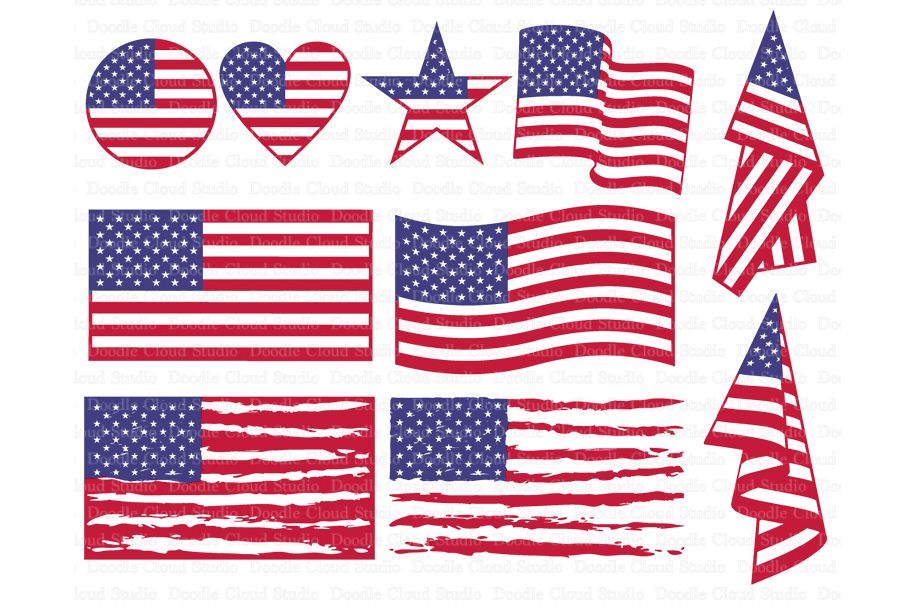 American flag SVG, Distressed USA Flag svg, Patriotic design