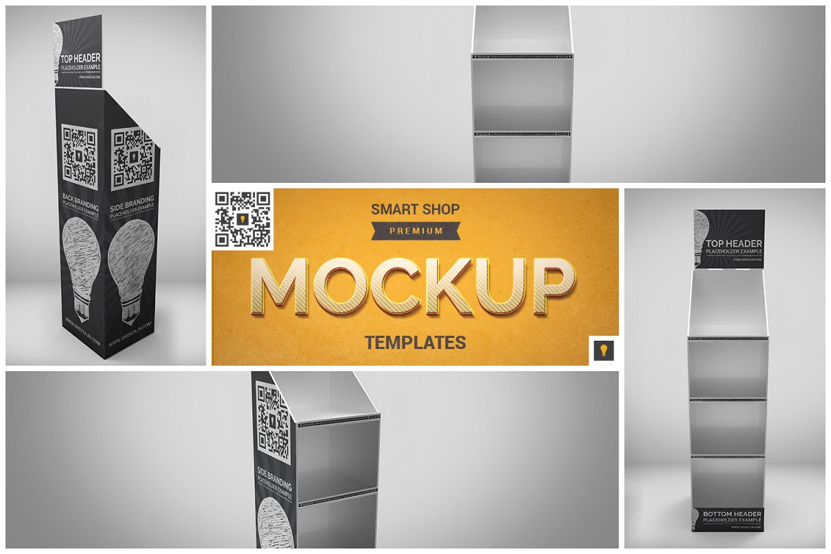 Promotional Store Shelf Stand Mockup example image 1