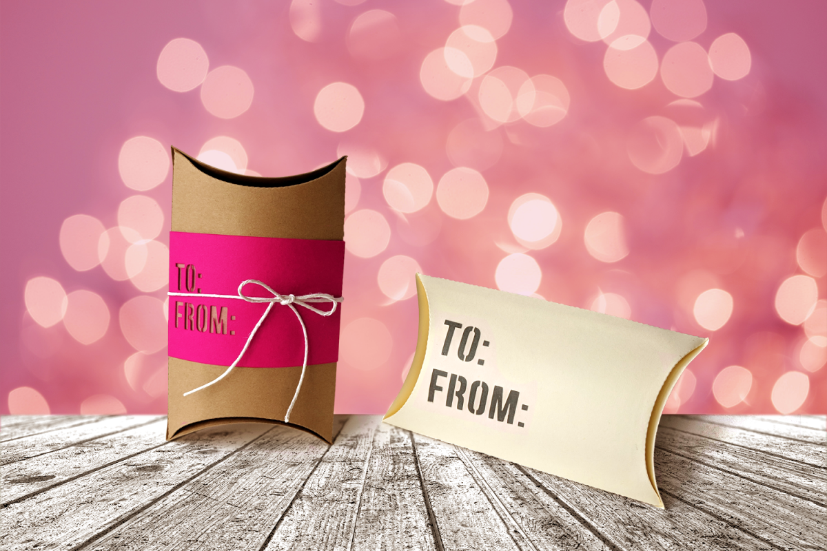 To From Pillow Box Gift Box SVG Design (175897) | Cut Files | Design Bundles