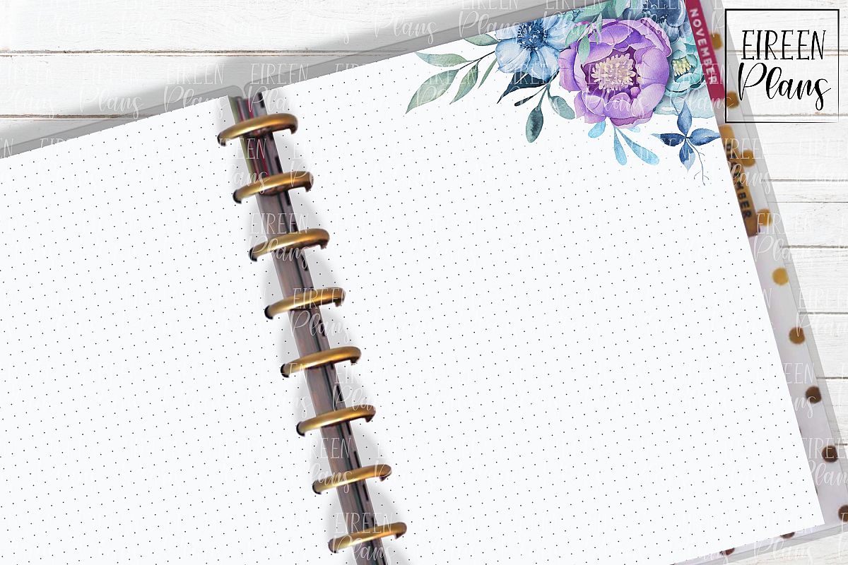 Set of floral notes for the Classic Happy Planner example image 1