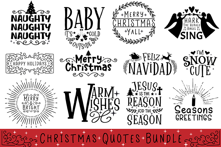 Christmas Quotes Bundle example image 1