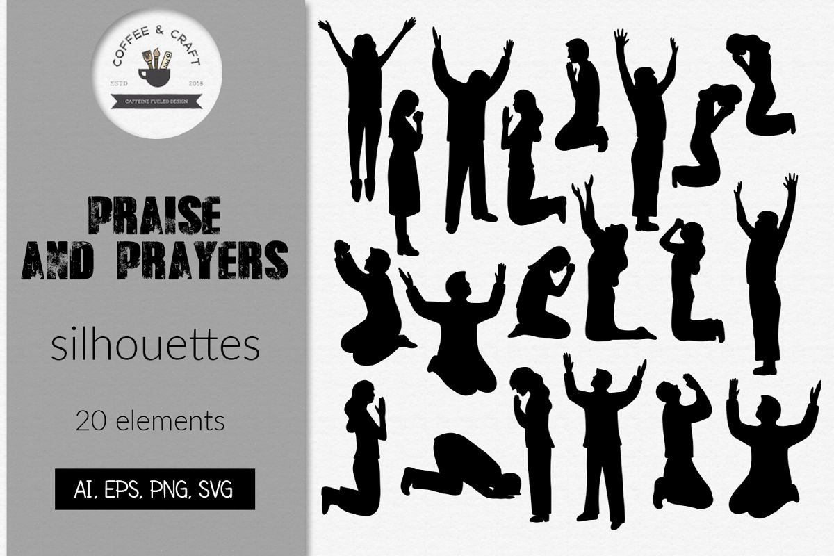 Praise and prayers silhouettes example image 1