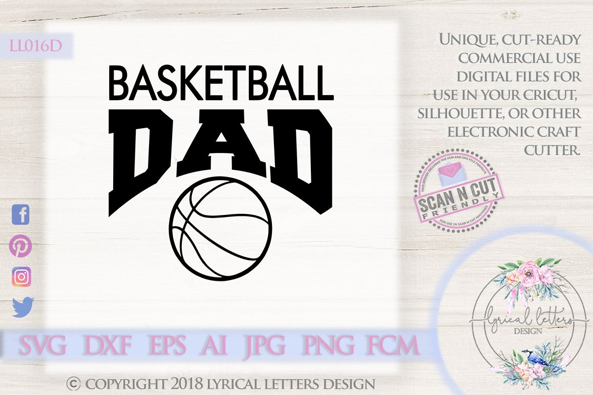 Basketball Dad Sports SVG DXF Cut File LL016D example image 1