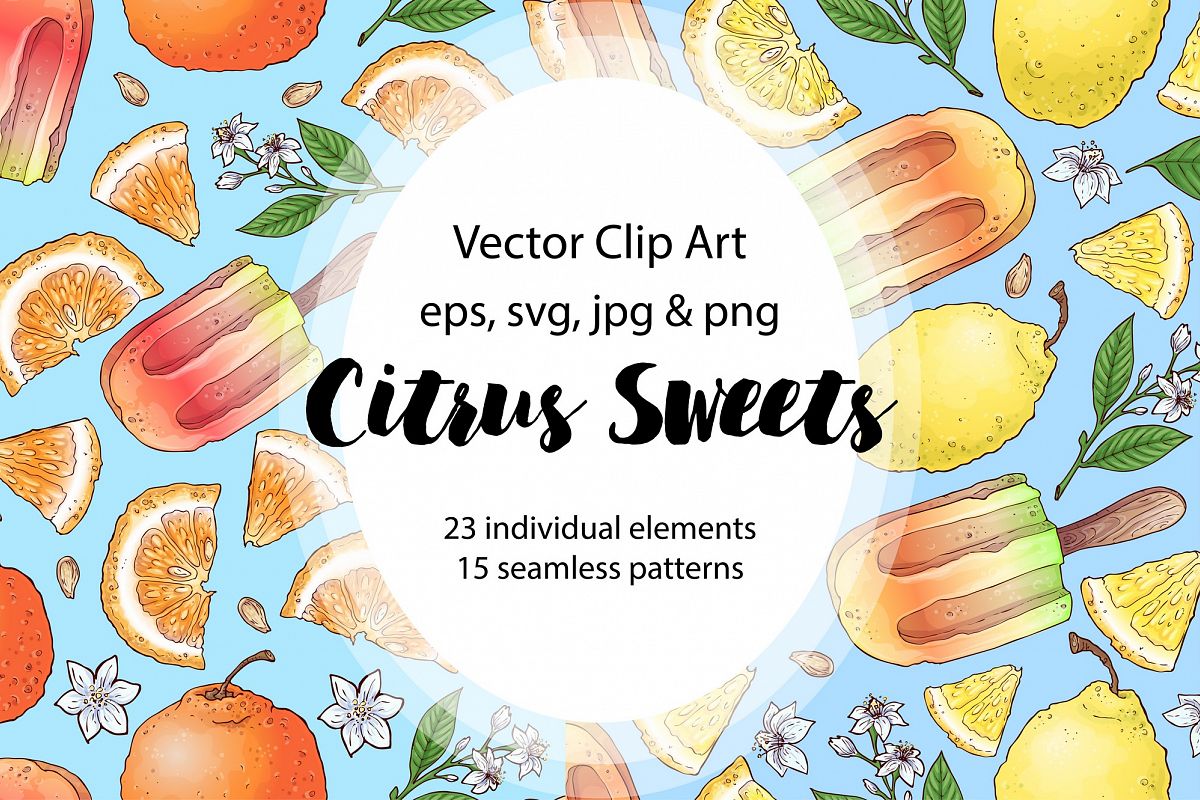 Citrus Sweets vector clip art example image 1