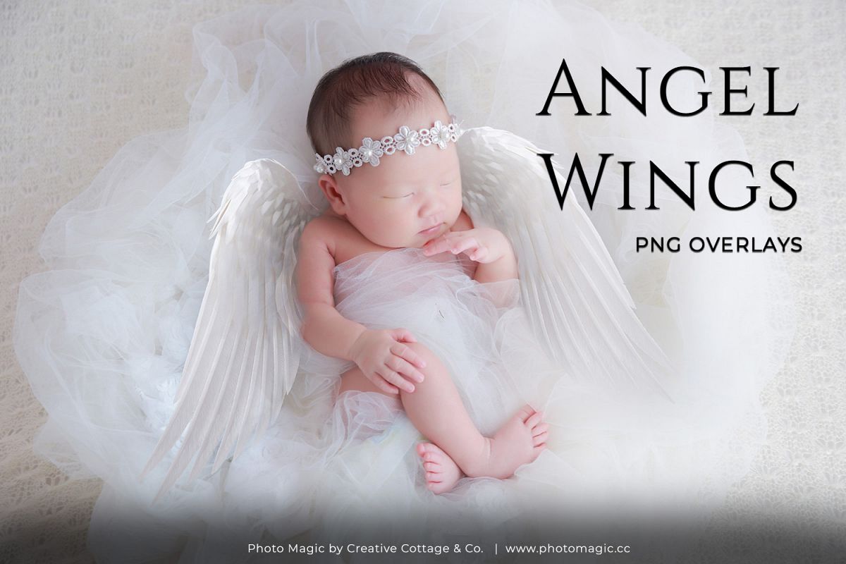 Fantasy Angel Wings Photo Overlays example image 1